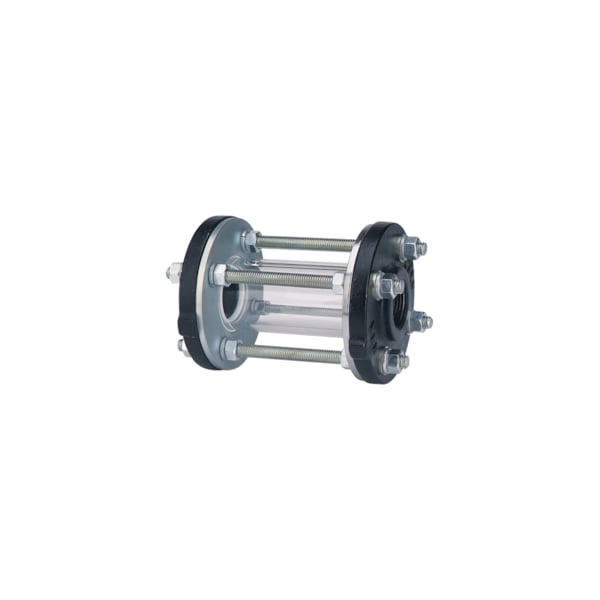 Sight flow indicator, 2in body, 5.370in 137 mm L, 6.000in 152 mm flange dia., 3in 76 mm viewing dia